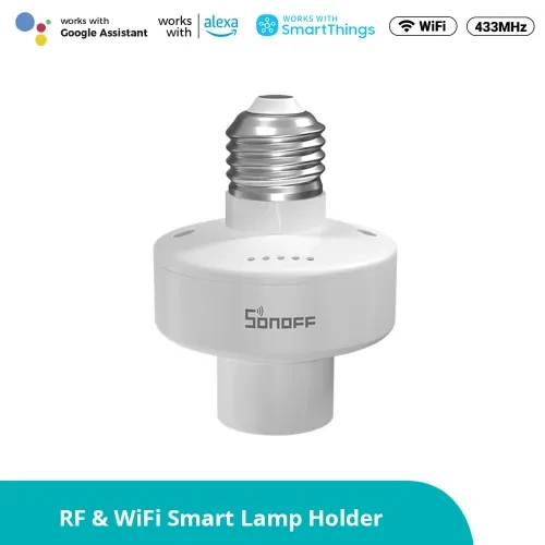 SONOFF SlampherR2 ⚡ Portalámparas Inteligente con Control Wi-Fi y RF 433MHz