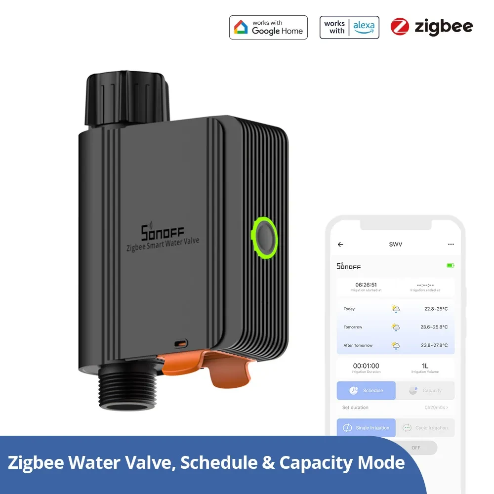 SONOFF Válvula de agua inteligente SWV-NH | Controla tu Agua con Inteligencia